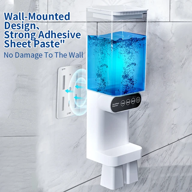 Automatic Mouthwash Dispenser With Cup Holder