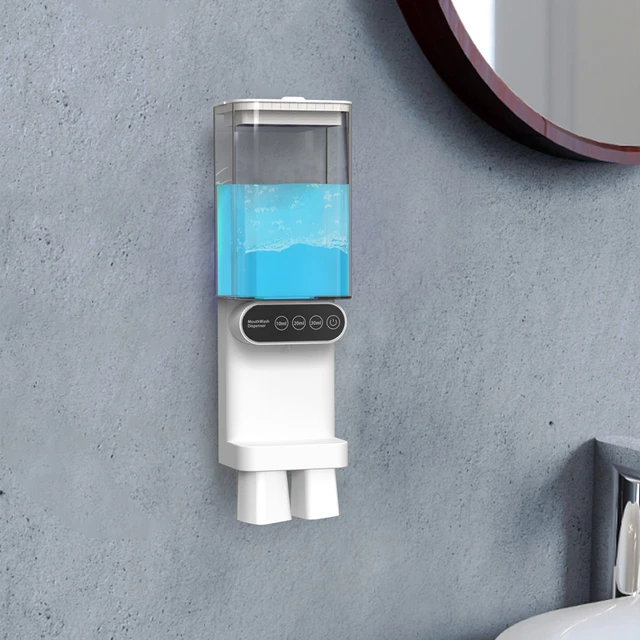 Automatic Mouthwash Dispenser With Cup Holder