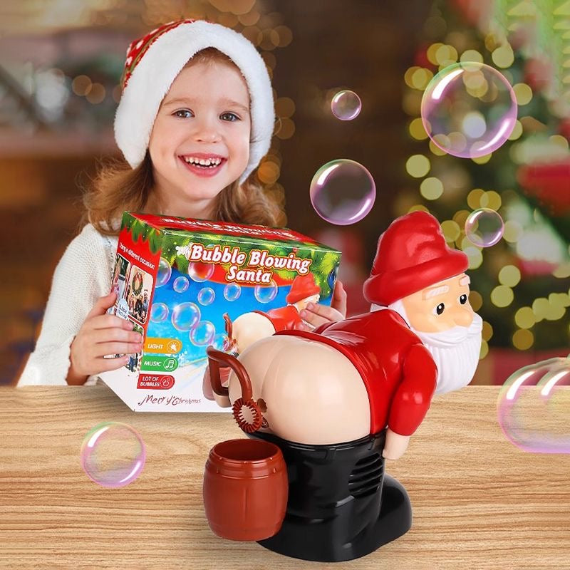 Christmas Toy Funny Santa Wacky Bubble Water Blowing