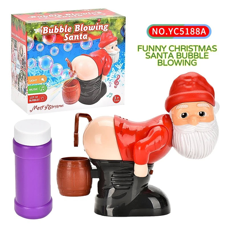 Christmas Toy Funny Santa Wacky Bubble Water Blowing